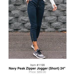 Zyia Active Navy Peak Zipper Jogger